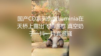 国产CD系列伪娘Luminia在天桥上露出飞机自慰 真空奶子一抖一抖真很骚