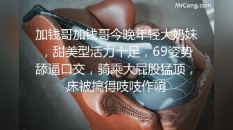 加钱哥加钱哥今晚年轻大奶妹，甜美型活力十足，69姿势舔逼口交，骑乘大屁股猛顶，床被搞得吱吱作响