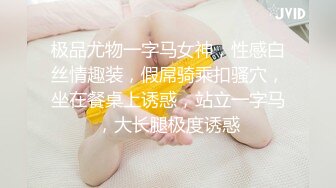 极品尤物一字马女神，性感白丝情趣装，假屌骑乘扣骚穴，坐在餐桌上诱惑，站立一字马，大长腿极度诱惑