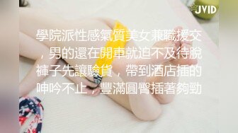 學院派性感氣質美女兼職援交，男的還在開車就迫不及待脫褲子先讓驗貨，帶到酒店插的呻吟不止，豐滿圓臀插著夠勁