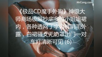 《极品CD魔手外购》神级大师商场极限抄底多位小姐姐裙内，各种透网丁字内裤阴毛外露，白裙骚女无奶罩出门一对车灯清晰可见 (6)